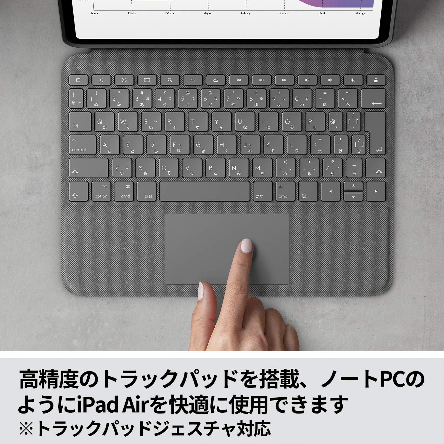Amazon Co Jp ロジクール Ipad Air 第4世代用 トラックパッド付き キーボードケース Smart Connector 接続 Folio Touch Ik1094bka 日本語配列 薄型 バックライト付き スマートコネクタ 国内正規品 2年間メーカー保証 パソコン 周辺機器