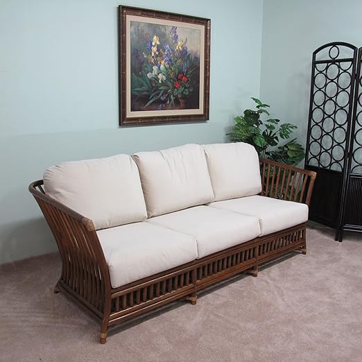 Amazon Com Rattan Sofa Couch Cushions Made In Usa Delivered Fully