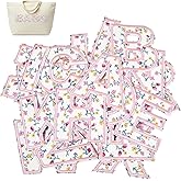 26pcs Iron on Letters for Clothing, A-Z Flower Embroidery Alphabet Applique, Cute Fabric Letters Patches for Shirts Jackets Hats Jeans Shoes Bags, Pink