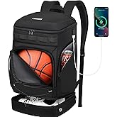 Ciihars Basketball Backpack Bag Large Sports Bag with Separate Ball holder & Shoes compartment, Best for Basketball, Soccer,Volleyball,Gym