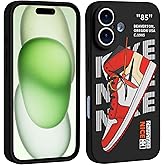 SZIYAYIH Cool Phone Case for iPhone 16 Case for Boys Men Drop-Resistant Lens Protection Shockproof Basketball Sneaker Street Design Cases Compatible with iPhone 16