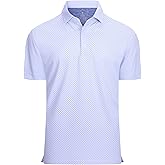 Alex Vando Mens Golf Shirt Moisture Wicking Classic Print Golf Shirts | Shape &amp; color retaining,Low maintenance,Multi-scene active apparel
