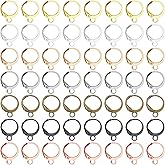 210Pcs Round Leverback Earring Hooks Hypoallergenic French Earring Hooks Round French Ear Wire with Open Loop Hook for DIY Earrings Designs Jewelry Making Findings(7 Colors)