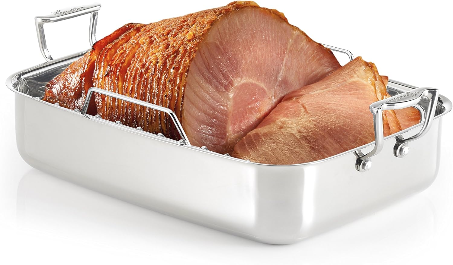 Lagostina Rectangular Roaster, 16", Silver: Kitchen & Dining