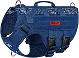 OneTigris No Pull Dog Harness Large Mesh MOLLE Vests with Handles