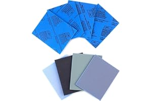 ADVcer 500-2000 Grit Sanding Sponge 8 Pads, 4.5" x 5.5" x 0.2" Assorted Wet or Dry Ultra Fine Hand Sanding Sponges, Flexible Soft Foam Sand Block for Drywall, Corner Contour, Metal Wood, Hobby Model