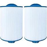 Chryseos Spa Filter Compatible with 6CH-940, FC-0359, PWW50P3 (1 1/2" Coarse Thread), 817-0050, 25252, 03FIL1400, SAE Thread, 45 sq.ft., 2 Pack