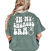 Personalized Future Mrs. Shirt, in My Engaged Era Shirt, Custom Engaged Shirt for Women, Engagement Gift, Fiance Shirt, Black