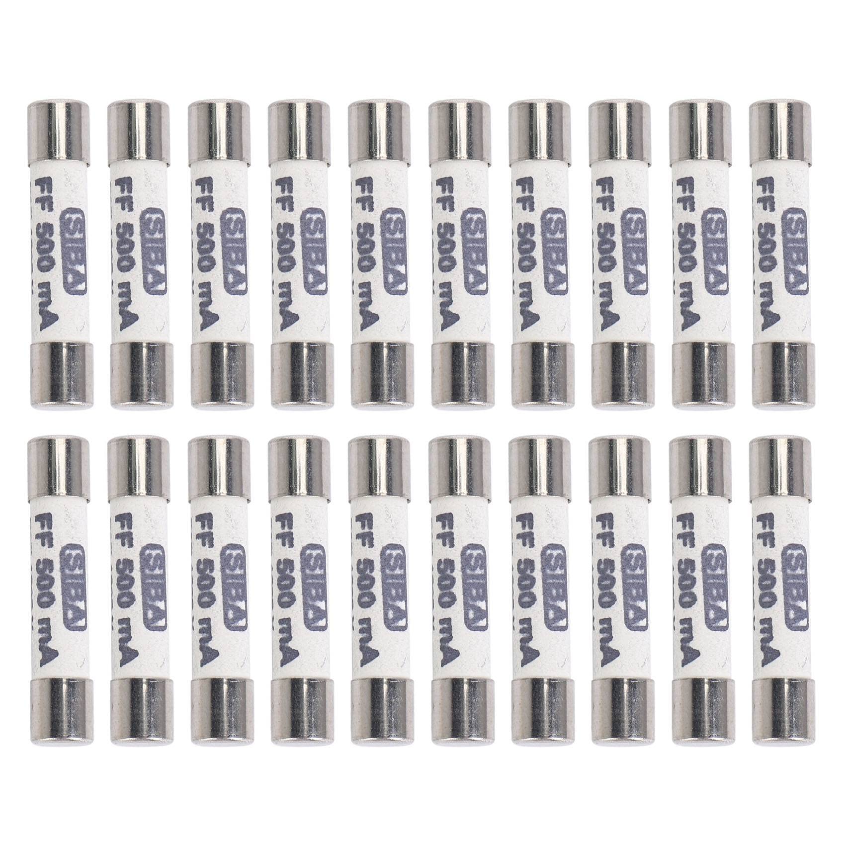 Asuinxurr 10X 1000V 500MA 6.3 x 32mm White Ceramic Fuse for Multimeter