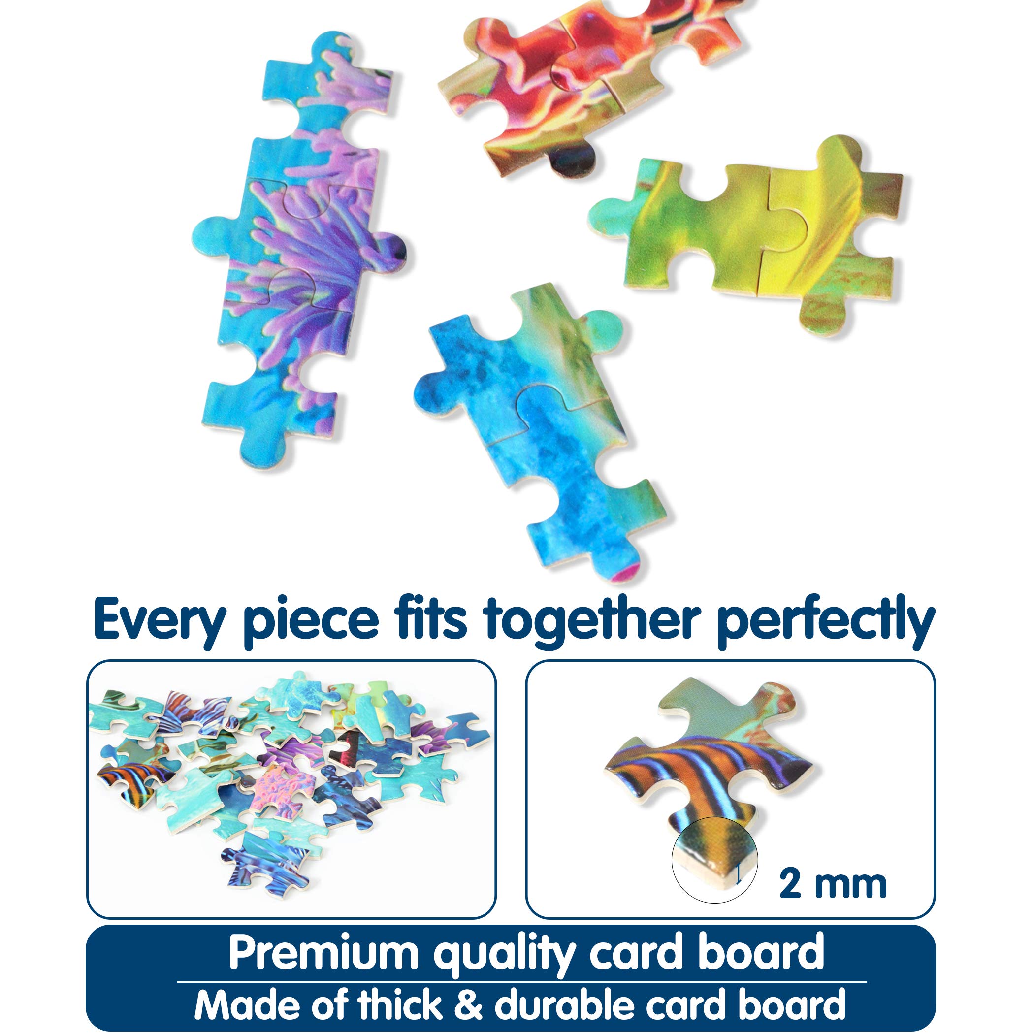 Becko US Puzzles for Adults Jigsaw Puzzles 500 Pieces Puzzles for Adults - Undersea World Underwater Paradise Ocean Scene