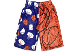 iscream Big Boys Fun Print Silky Soft Plush Shorts - Play Ball Collection