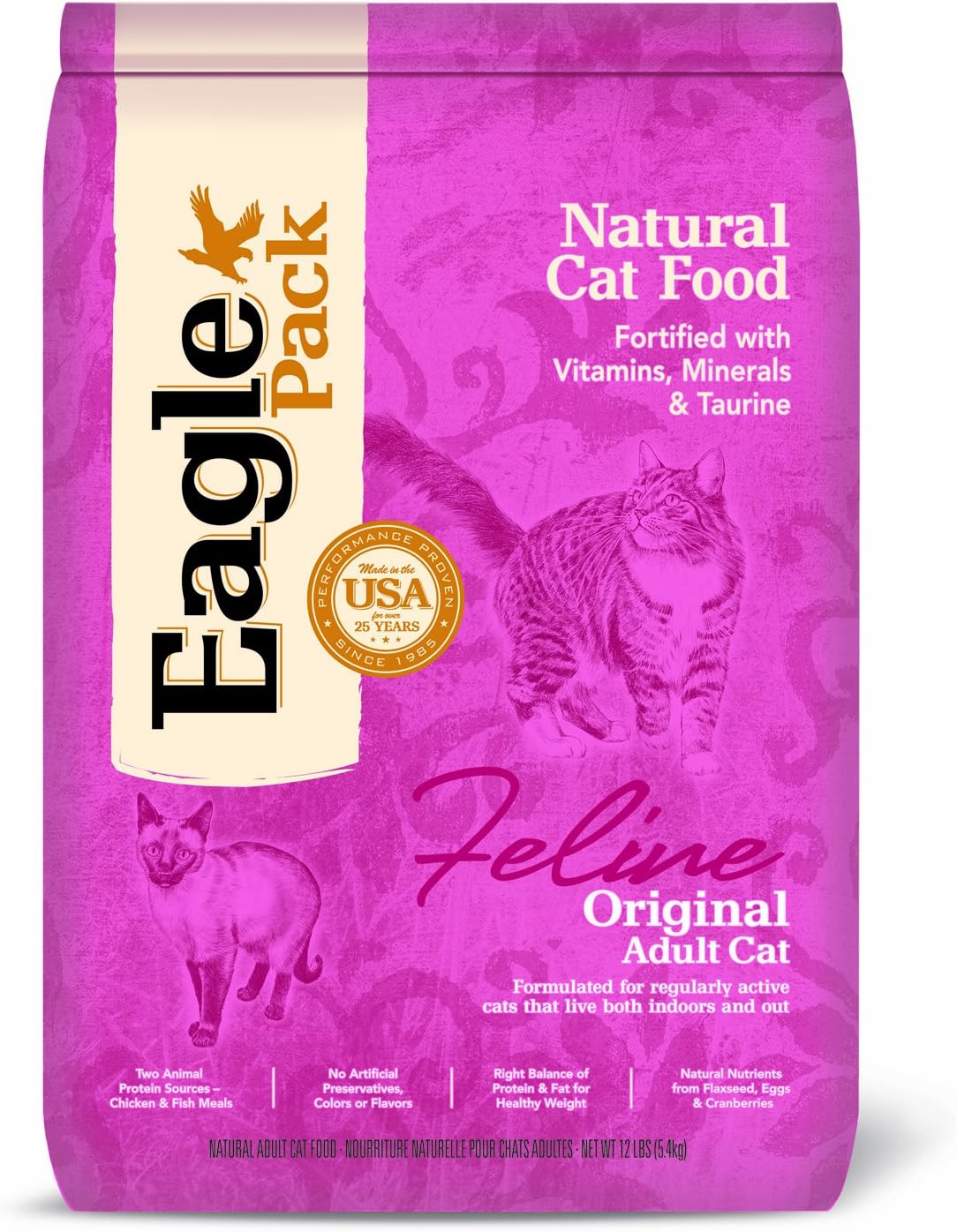 Eagle Pack Natural Pet Food, Original Adult Formula For Cats, 12-Pound Bag