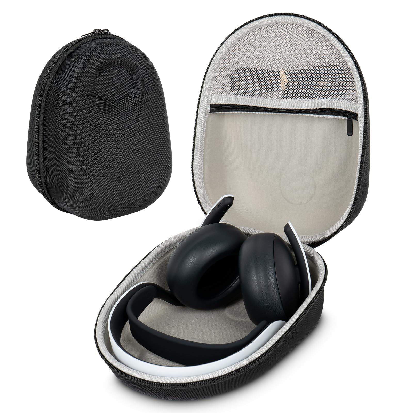 XINGFUDAO Headphone Carrying Case compatible with PlayStation Pulse Elite™ Wireless Headset/Other headphones of the same size, Portable Storage Bag for Headphones, Black