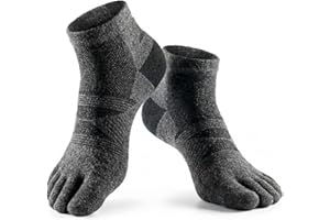 Merino Wool Toe Socks (2 Pair) for Men & Women – Durable Blister Prevention Hiking & Running Socks – Ankle Fit