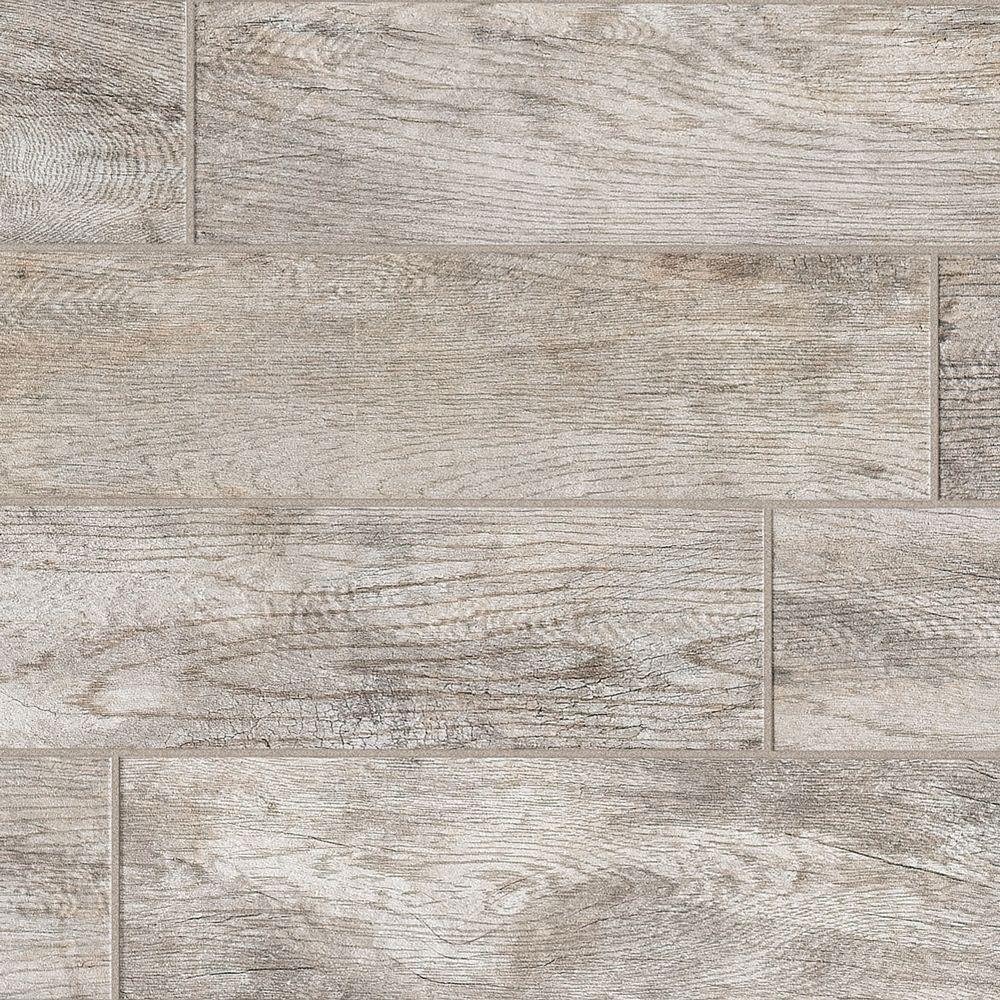 Montagna Dapple Gray 6 in. x 24 in. Porcelain Floor and Wall Tile (14.53 sq. ft. / case)