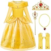 ReliBeauty Little Girls Princess Costume Dress up with Accessories, Yellow