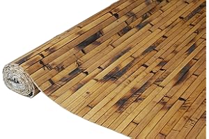 amaZulu Inc. Natural Bamboo Paneling - Flexible Wall Cladding Panels for Living Room Decor, Ceiling Tiles, and Outdoor Kitchens - Renewable Resource, Home Decor, 32 sq ft Coverage, Mocha