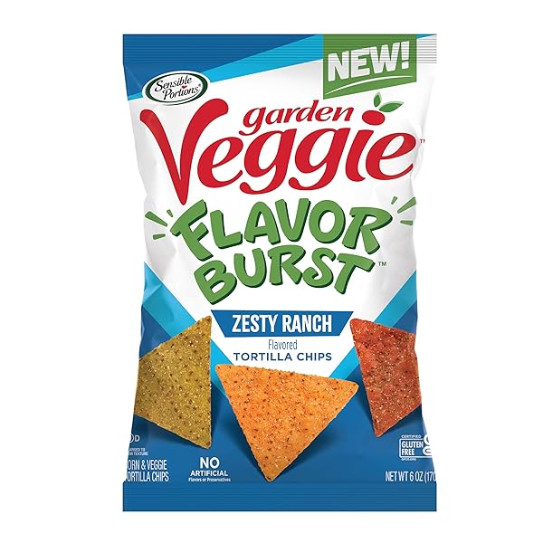 SENSIBLE PORTIONS GARDEN VEGGIE FLAVOR BURST TORTILLA CHIPS,...