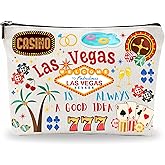 Nuckxy Las Vegas Souvenirs Cosmetic Bags For Women，Las Vegas Is Always a Good Idea, Make Up Bag For Traveling, Toiletry Pouch, Small Zipper Storage Bag, Las Vegas Themed Gifts, Women Essentials - D03