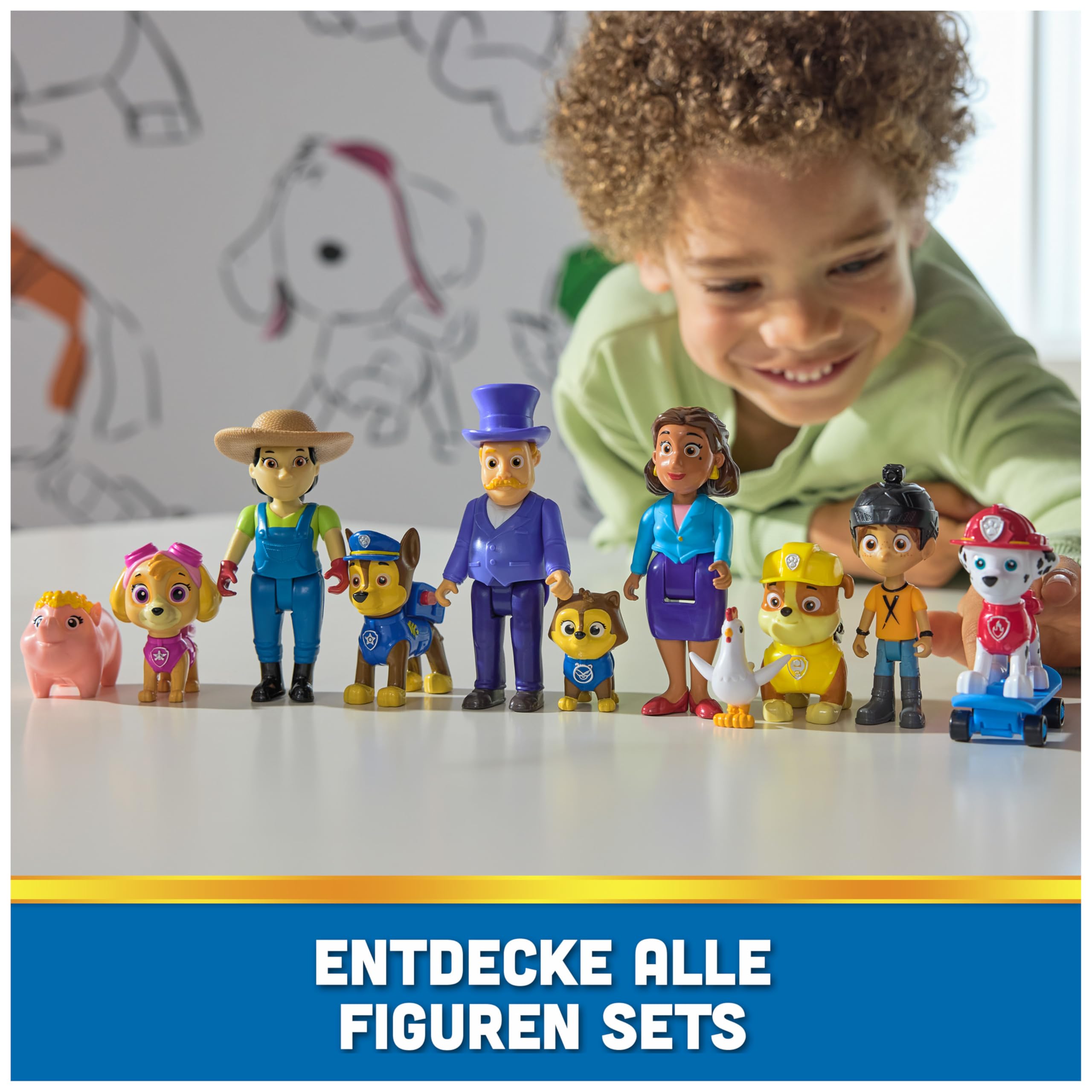 PAW PATROL Hero Pups – Actionfiguren-Set mit 1 Skye Hundefigur, 1 Bäuerin Yumi Figur und 1 Schweinchen, Spielzeug geeignet für Kinder ab 3 Jahren 5