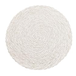 SHACOS Round Braided Placemats 15 inch Set of 6
