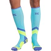 Zensah Tech+ Compression Socks - Knee High Running Socks for Sports, Travel, Made in Italy