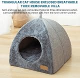 Pologmase Cat Cave Bed Tent Igloo with Removable Washable Cushion view 9