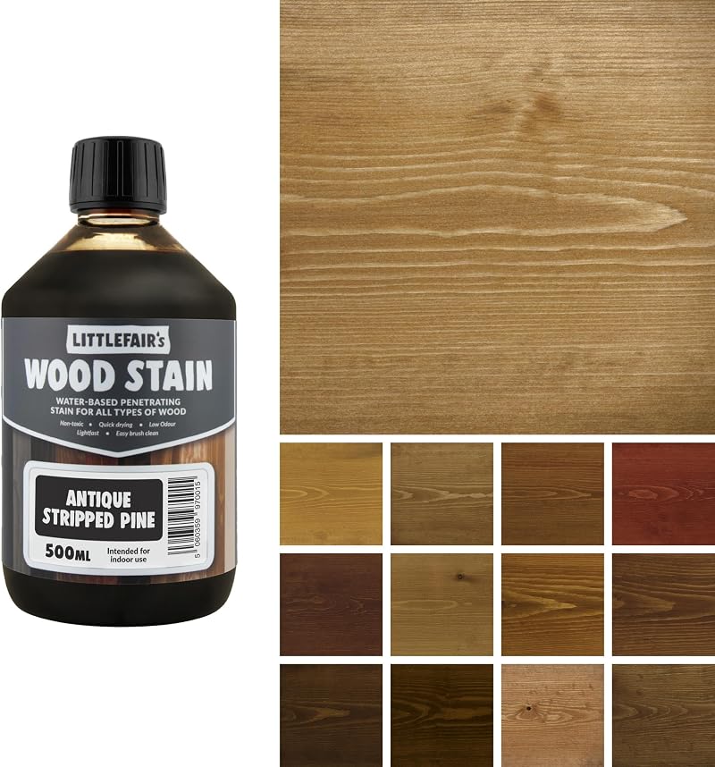 Littlefair's Wood Stain Water-Based Antique Stripped Pine 500ml