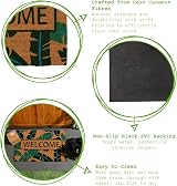 Nicola Spring Coir Door Mat 60 x 40cm Tree of Life Non Slip Backing view 2