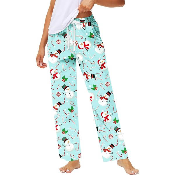 Women's Floral Print Palazzo Lounge Pants - Comfy High-Waist Wide Leg Pajama Pants With Drawstring