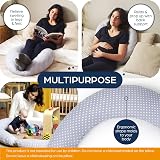 Niimo XXL Pregnancy Pillow & Nursing Pillow 2-in-1 100% Cotton Cover view 4