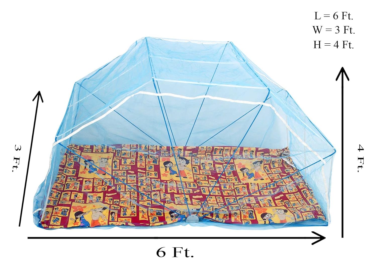 Elegant Mosquito Net Elegant Single Bed 3*6 Blue Color Mosquito Net