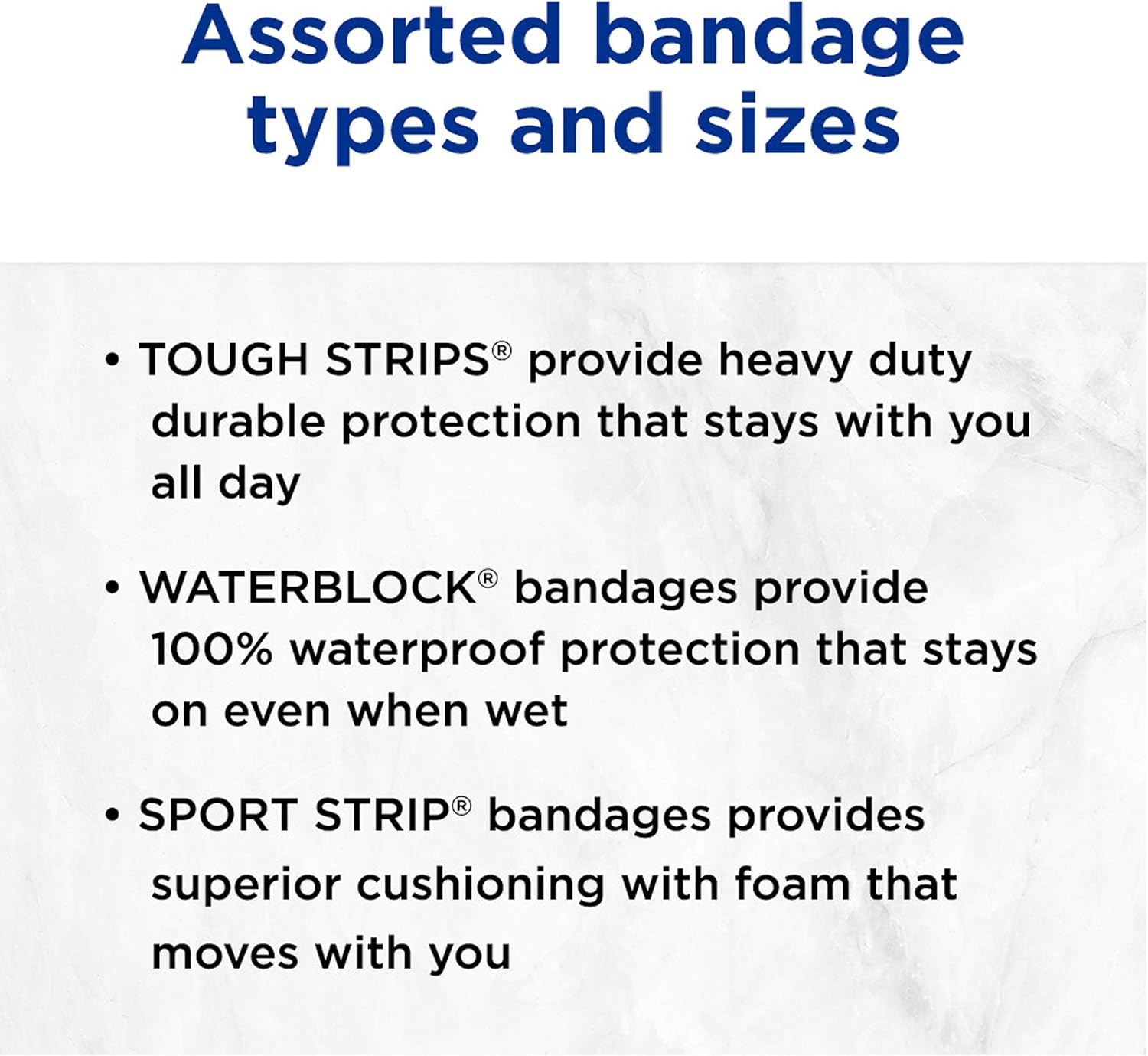 Band-Aid Brand Adhesive Bandage Family Variety Pack in Assorted Sizes including Water Block, Sport Strip, Tough Strips, Flexible Fabric and Disney Bandages for First Aid and Wound Care, 120 ct: Health & Personal Care