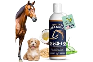 CAREGALLOP Horse Shampoo and Conditioner | Dog Shampoo Itchy Skin Relief | Veterinary Formula Dog Shampoo | 5-in-1 Cleans, Conditions, Detangles, Moisturizes & Deodorizes | Horse Mane and Tail Shampoo.