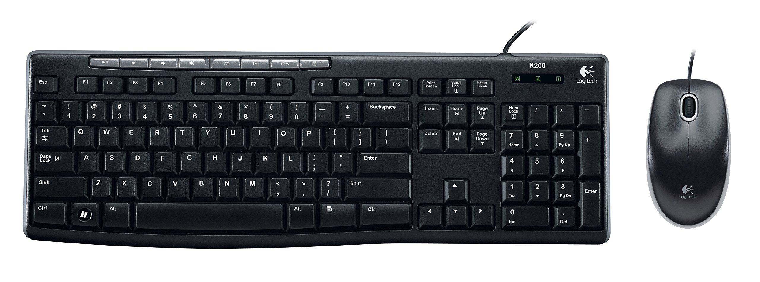 Galleon Logitech Media Combo MK200 FullSize Keyboard And High