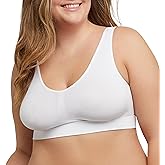 Hanes Women's Just My Size Seamless Bralette, Pure Comfort Light Support Pullover Bra, Plus Sizes