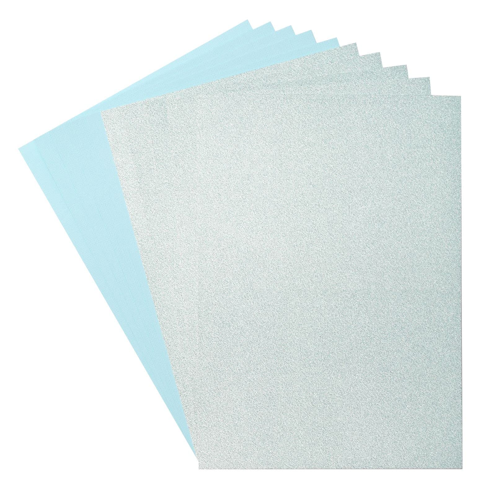 Florence Glitter Paper and Cardstock - A4 Coloured Card Making Supplies - Aqua/Ocean - 10 Sheets - Coloured Paper for Scrapbooking, Card Making and Other Paper Crafts - 250/216 GSM