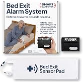 Smart Caregiver Bed Exit Alarm with Wireless Pager - Early Alert Fall Prevention for Seniors and Elderly - Weight Sensing Bed Pad Alerts Caregiver When They Get Up - USA Company and Customer Service