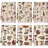 Boyiee Set of 6 Vintage Kitchen Towels Cottage Core Mushroom Dishtowels Wildflower Plants Tea Hand Towels 24"x16" Absorbent Floral Dishcloths for Holiday Kitchen Bathroom Farmhouse Housewarming Gifts