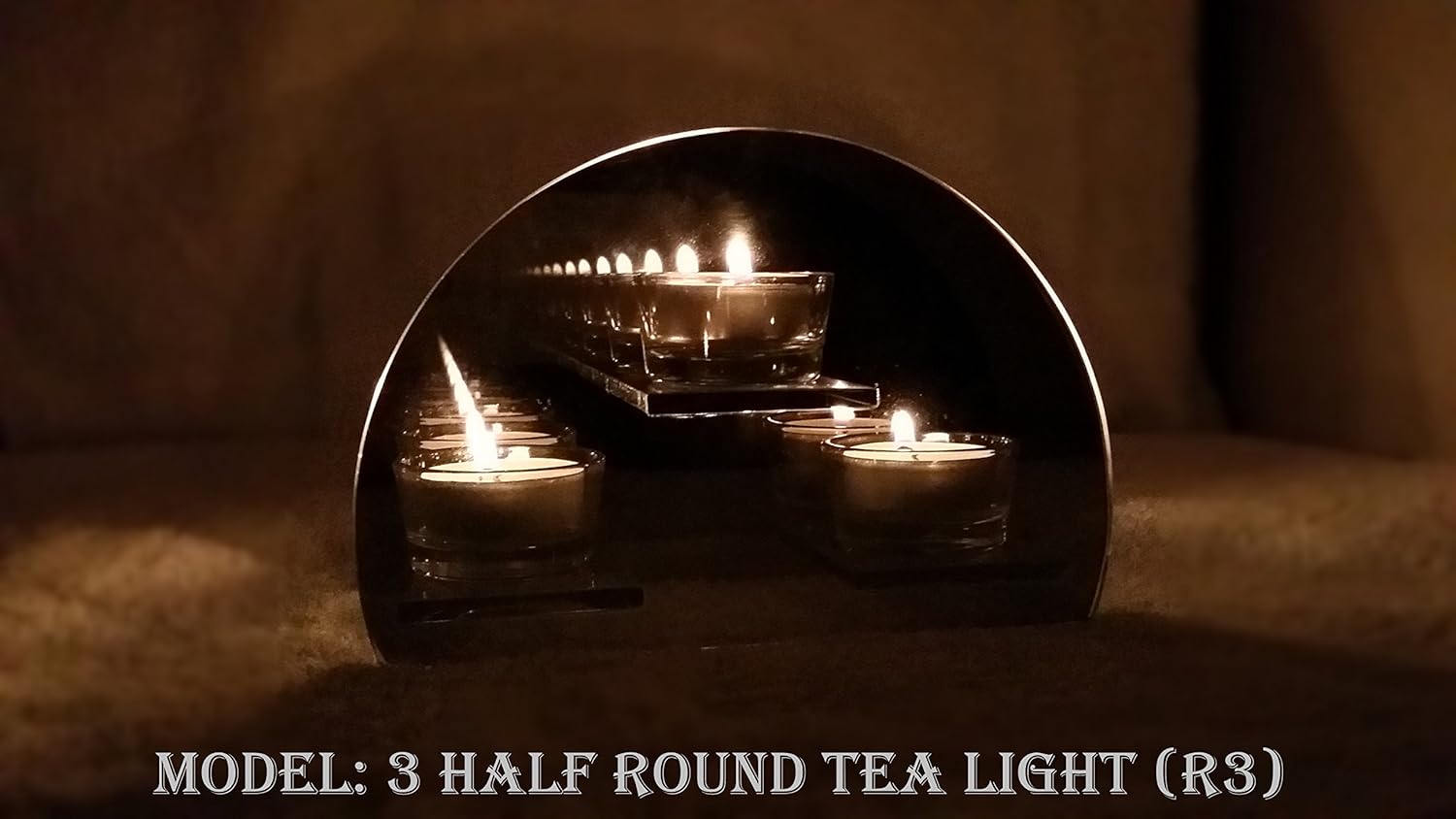 Wellsun Infinity Glass TeaLight Candle Holder Reflective Tea Light