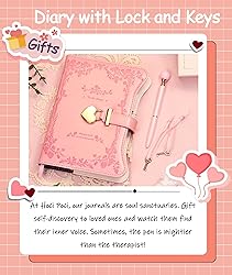 Hoci Poci Diary with Lock and Keys for Girls Gift