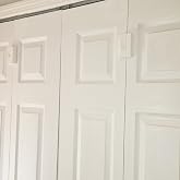 LatchSmart Bifold Door Lock (2 Pack) - Child Safety Locks | Automatically Locks Your Closet and Pantry Doors, Keeps Toddlers, Dogs and Cats Out, Tool-Free Installation
