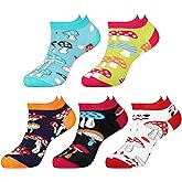 Jeasona Women's Cotton Ankle Socks - Cute & Fun Novelty Cotton Blend Crew Socks, Multi-Pack Gifts for Mom Daughter