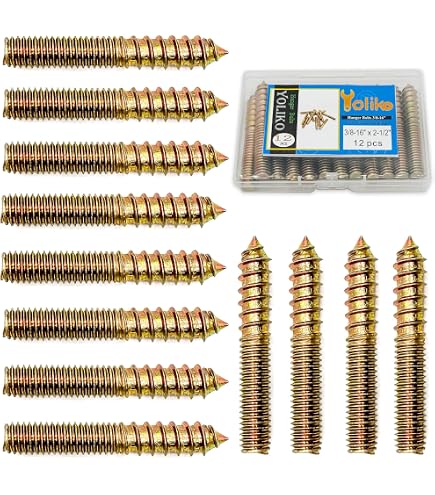 29-Pack 1/4-20 Hanger Bolts – 2, 3, 4 Inch Sizes + Driver Tool, Double-Ended Wood Screws