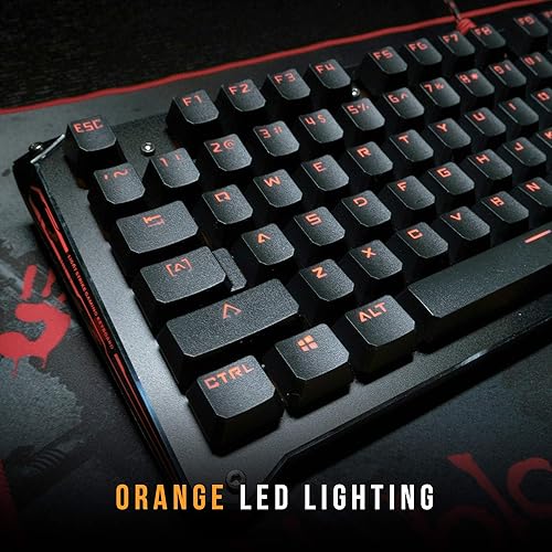 Light Strike LK Optical Gaming Keyboard – Orange LED Backlit – LK