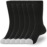 Men's Cushion Crew Socks 6 Pack Athletic Running Socks Men Cotton Sport Wicking Work Thick