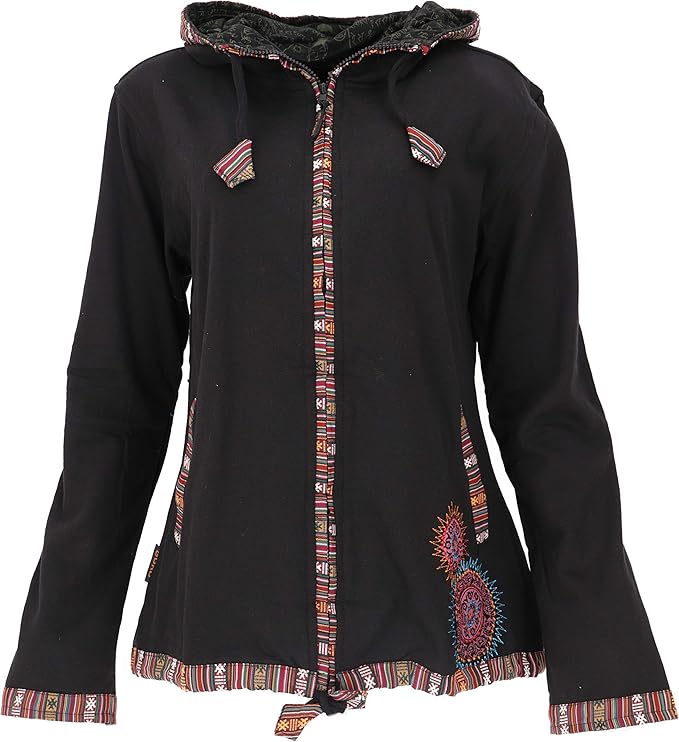 Nepal Ethno Jacket, Embroidered Jacket, Women, Cotton, Boho
