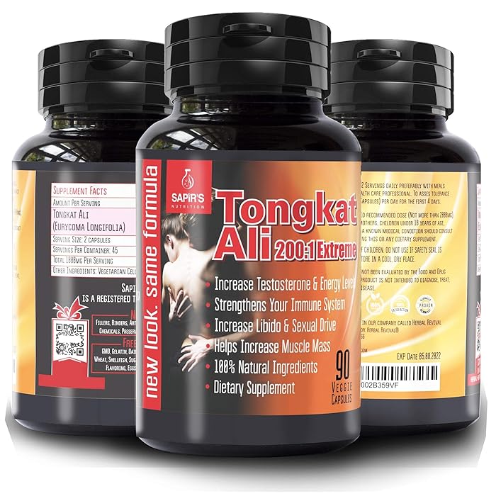 Buy Sapir's Tongkat Ali for Men Natural Booster for Men, Muscle