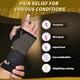 INDEEMAX Copper Infused Wrist Support Sleeve Pair, Adjustable Compression Brace view 4