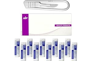 MJW Foldable Scalpel Handle No.3 with 10pcs Scalpel Cutting Edge #10 for Arts, Crafts, Wood Art & Grafting